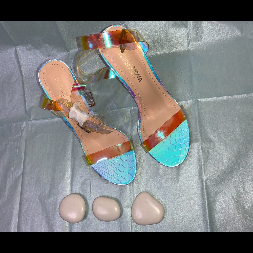 Holographic Fashion nova heels